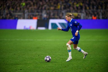 DORTMUND, GERMANY - 15.02.23: The match of match UEFA Champion League Borussia Dortmund vs FC Chelsea at SIGNAL IDUNA PARK
