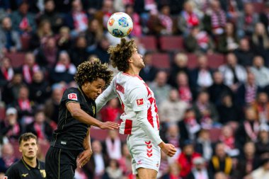 COLOGNE, ALMANY - 18 Ekim 2025: Luca Waldschmidt - Bundesliga 1 'in futbol maçı. FC Koeln, FC Augsburg 'a karşı Rhein Enerji Stadyumu' nda.