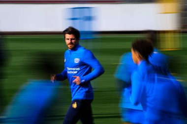 LEVERKUSEN, GERMANY - 20 ECTOBER, 2025: Jonas Hofmann - UEFA Şampiyonlar Ligi, Ön maç antrenmanı Bayer 04 Leverkusen Bayena 'da.