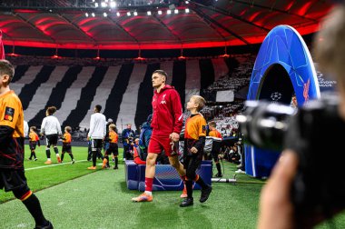 FRANKFURT, GERMANY - 22 EKİM, 2025: Florian Wirtz - UEFA Şampiyonlar Ligi, Deutsche Park 'ta SG Eintracht Frankfurt ile Liverpool FC karşılaşması.