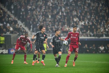 FRANKFURT, GERMANY - 22 Ekim 2025: - UEFA Şampiyonlar Ligi, Deutsche Bank Park 'ta SG Eintracht Frankfurt ile Liverpool FC karşılaşması.