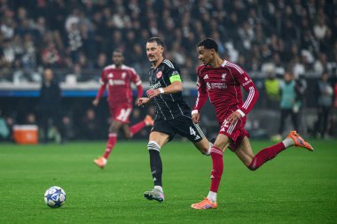 FRANKFURT, GERMANY - 22 Ekim 2025: Cody Gakpo - UEFA Şampiyonlar Ligi, Deutsche Park 'ta SG Eintracht Frankfurt-Liverpool FC maçı.