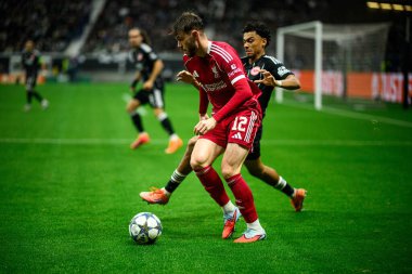 FRANKFURT, GERMANY - 22 EKİM 2025: Conor Bradley - UEFA Şampiyonlar Ligi, Deutsche Park 'ta SG Eintracht Frankfurt-Liverpool FC maçı.