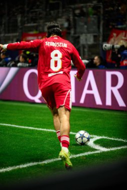 FRANKFURT, GERMANY - 22 OCTOBER, 2025: Dominik Szoboszlai - UEFA Şampiyonlar Ligi, maç SG Eintracht Frankfurt - Liverpool FC Deutsche Bank Park.