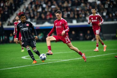 FRANKFURT, GERMANY - 22 EKİM, 2025: Florian Wirtz - UEFA Şampiyonlar Ligi, Deutsche Park 'ta SG Eintracht Frankfurt ile Liverpool FC karşılaşması.