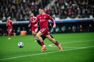 FRANKFURT, GERMANY - 22 EKİM, 2025: Florian Wirtz - UEFA Şampiyonlar Ligi, Deutsche Park 'ta SG Eintracht Frankfurt ile Liverpool FC karşılaşması.