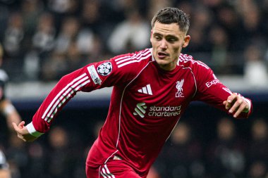 FRANKFURT, GERMANY - 22 EKİM, 2025: Florian Wirtz - UEFA Şampiyonlar Ligi, Deutsche Park 'ta SG Eintracht Frankfurt ile Liverpool FC karşılaşması.