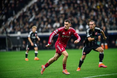 FRANKFURT, GERMANY - 22 EKİM, 2025: Florian Wirtz - UEFA Şampiyonlar Ligi, Deutsche Park 'ta SG Eintracht Frankfurt ile Liverpool FC karşılaşması.