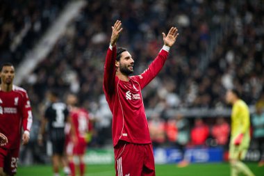 FRANKFURT, GERMANY - 22 OCTOBER, 2025: Dominik Szoboszlai - UEFA Şampiyonlar Ligi, maç SG Eintracht Frankfurt - Liverpool FC Deutsche Bank Park.