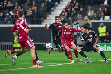 FRANKFURT, GERMANY - 22 EKİM, 2025: Federico Chiesa - UEFA Şampiyonlar Ligi, Deutsche Park 'ta SG Eintracht Frankfurt-Liverpool FC maçı.