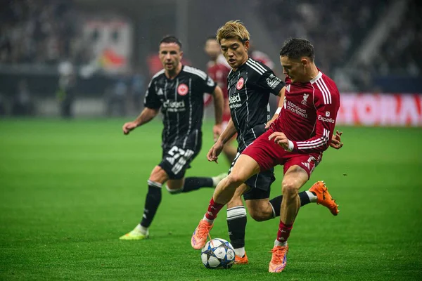 FRANKFURT, GERMANY - 22 EKİM, 2025: Florian Wirtz - UEFA Şampiyonlar Ligi, Deutsche Park 'ta SG Eintracht Frankfurt ile Liverpool FC karşılaşması.