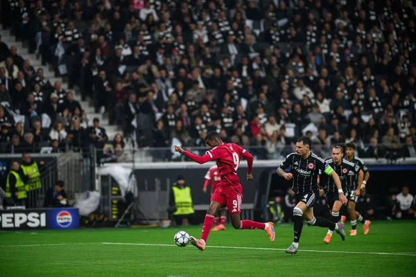 FRANKFURT, GERMANY - 22 Ekim 2025: Alexander Isak - UEFA Şampiyonlar Ligi, Deutsche Park 'ta SG Eintracht Frankfurt-Liverpool FC maçı.