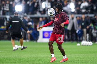 FRANKFURT, GERMANY - 22 Ekim 2025: Jeremie Frimpong - UEFA Şampiyonlar Ligi, Deutsche Park 'ta SG Eintracht Frankfurt-Liverpool FC maçı.
