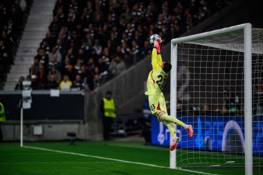 FRANKFURT, GERMANY - 22 Ekim 2025: Michael Zetterer - UEFA Şampiyonlar Ligi, Deutsche Park 'ta SG Eintracht Frankfurt-Liverpool FC maçı.