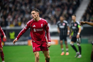 FRANKFURT, GERMANY - 22 EKİM, 2025: Florian Wirtz - UEFA Şampiyonlar Ligi, Deutsche Park 'ta SG Eintracht Frankfurt ile Liverpool FC karşılaşması.