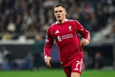 FRANKFURT, GERMANY - 22 EKİM, 2025: Florian Wirtz - UEFA Şampiyonlar Ligi, Deutsche Park 'ta SG Eintracht Frankfurt ile Liverpool FC karşılaşması.