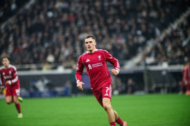 FRANKFURT, GERMANY - 22 EKİM, 2025: Florian Wirtz - UEFA Şampiyonlar Ligi, Deutsche Park 'ta SG Eintracht Frankfurt ile Liverpool FC karşılaşması.