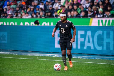 MOENCHENGLADBACH, GERMANY - 25 Ekim 2025: Serge Gnabry - 1.Bundesliga maçı Borussia Moenchengladbach ile Borussia Park 'ta FC Bayern Muenchen karşı karşıya. Sadece yazı işleri için. Satmak veya dağıtmak yasaktır.