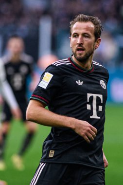 MOENCHENGLADBACH, GERMANY - 25 Ekim 2025: Harry Kane - Borussia Moenchengladbach-FC Bayern Muenchen maçı Borussia Park 'ta. Sadece yazı işleri için. Satmak veya dağıtmak yasaktır.