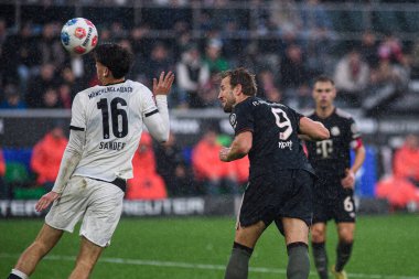 MOENCHENGLADBACH, GERMANY - 25 Ekim 2025: Harry Kane - Borussia Moenchengladbach-FC Bayern Muenchen maçı Borussia Park 'ta. Sadece yazı işleri için. Satmak veya dağıtmak yasaktır.