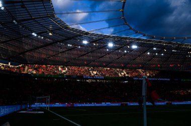 LEVERKUSEN, GERMANY - 26 Ekim 2025: - Bundesliga Bayer 04 Leverkusen-SC Freiburg maçı Bayarena 'da.