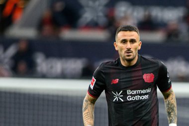 LEVERKUSEN, GERMANY - 26 Ekim 2025: Aleix Garcia - Bundesliga Bayer 04 Leverkusen-SC Freiburg maçı Bayarena 'da. 