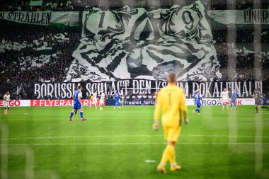 MOENCHENGLADBACH, GERMANY - 28 Ekim 2025: - Almanya Kupası DFB Pokal Borussia Moenchengladbach-Karlsruher SC maçı Borussia Park 'ta.