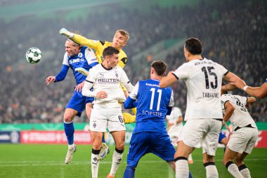 MOENCHENGLADBACH, GERMANY - 28 Ekim 2025: Hans Christian Bernat - Almanya Kupası DFB Pokal Borussia Moenchengladbach - Borussia Park 'ta Karlsruher SC.