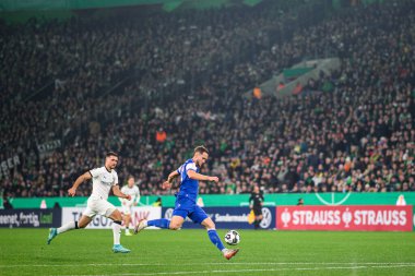 MOENCHENGLADBACH, GERMANY - 28 Ekim 2025: - Almanya Kupası DFB Pokal Borussia Moenchengladbach-Karlsruher SC maçı Borussia Park 'ta.