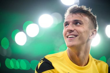 MOENCHENGLADBACH, GERMANY - 28 Ekim 2025: Hans Christian Bernat - Almanya Kupası DFB Pokal Borussia Moenchengladbach - Borussia Park 'ta Karlsruher SC.