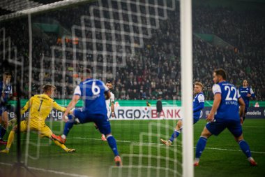 MOENCHENGLADBACH, GERMANY - 28 Ekim 2025: Franck Honorat - Almanya Kupası DFB Pokal Borussia Moenchengladbach-Karlsruher SC maçı Borussia Park 'ta.