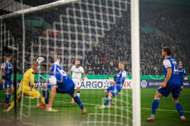 MOENCHENGLADBACH, GERMANY - 28 Ekim 2025: Franck Honorat - Almanya Kupası DFB Pokal Borussia Moenchengladbach-Karlsruher SC maçı Borussia Park 'ta.