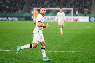 MOENCHENGLADBACH, GERMANY - 28 Ekim 2025: Kevin Stoger - Almanya Kupası DFB Pokal Borussia Moenchengladbach - Borussia Park 'ta Karlsruher SC' ye karşı.
