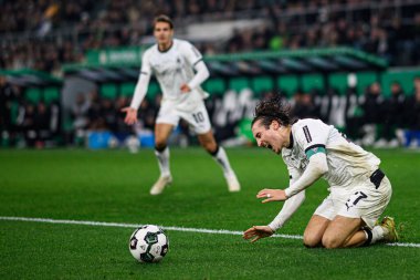 MOENCHENGLADBACH, GERMANY - 28 Ekim 2025: Rocco Reitz - Almanya Kupası DFB Pokal Borussia Moenchengladbach-Karlsruher SC maçı Borussia Park 'ta.