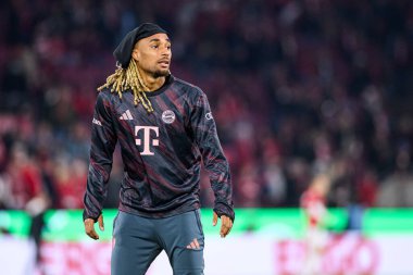 COLOGNE, GERMANY - 29 Ekim 2025: Sacha Boey - Almanya Kupası DFB Pokal 1.FC Koeln FC Bayern 'e karşı Rhein Energie Stadion' da oynanan futbol maçı.