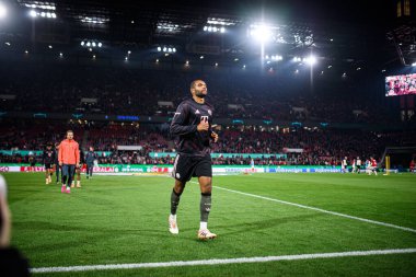 COLOGNE, GERMANY - 29 Ekim 2025: Jonathan Tah - Almanya Kupası DFB Pokal 1.FC Koeln FC Bayern 'e karşı Rhein Energie Stadion' da oynanan futbol maçı.