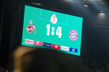 COLOGNE, GERMANY - 29 Ekim 2025: - Almanya Kupası DFB Pokal 1.FC Koeln FC Bayern 'e karşı Rhein Enerji Stadyumu' nda oynanan futbol maçı.