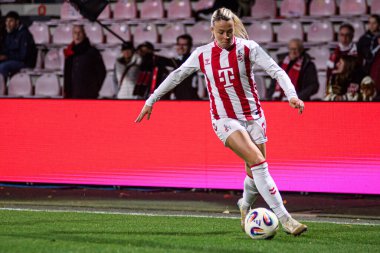 COLOGNE, ALMANY - 31 EKİM, 2025: Sandra Maria Jessen - 1.FC Koeln 'e karşı 1.FC Bayanlar Bundesliga maçı. FC Nuernberg, Franz Kremer Stadyumu