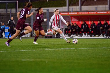 COLOGNE, ALMANY - 31 EKİM, 2025: Sandra Maria Jessen - 1.FC Koeln 'e karşı 1.FC Bayanlar Bundesliga maçı. FC Nuernberg, Franz Kremer Stadyumu