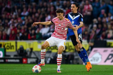 COLOGNE, GERMANY - 2 NOVEMBER, 2025: Eric Martel, Rayan Philippe - Bundesliga 1.FC Koeln-Hamburger SV maçı Rhein Energie Stadion 'da.