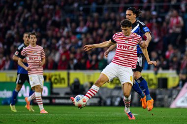 COLOGNE, GERMANY - 2 NOVEMBER, 2025: Eric Martel, Rayan Philippe - Bundesliga 1.FC Koeln-Hamburger SV maçı Rhein Energie Stadion 'da.