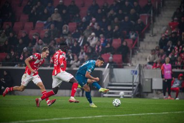 MAINZ, GERMANY - 6 Kasım 2025: Roberto Piccoli - UEFA Konferans Ligi 1 'in futbol maçı. FSV Mainz 05, Mewa Arena 'da ACF Fiorentina' ya karşı.