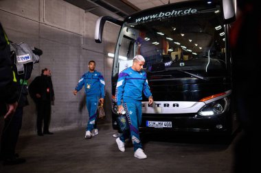 MAINZ, GERMANY - 6 Kasım 2025: Dodo - UEFA Konferans Ligi 1 'in futbol maçı. FSV Mainz 05, Mewa Arena 'da ACF Fiorentina' ya karşı.
