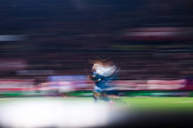 MAINZ, GERMANY - 6 Kasım 2025: Dodo - UEFA Konferans Ligi 1 'in futbol maçı. FSV Mainz 05, Mewa Arena 'da ACF Fiorentina' ya karşı.