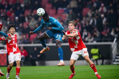 Mainz, Almanya - 6 Kasım 2025 UEFA Konferans Ligi 1 'in futbol maçı. FSV Mainz 05, Mewa Arena 'da ACF Fiorentina' ya karşı.