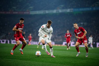 MOENCHENGLADBACH, GERMANY - 8 Kasım 2025: Joe Scally - Bundesliga Borussia Moenchengladbach - 1. FC Koeln Borussia Parkı 'nda. 