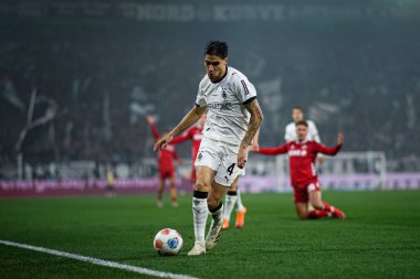 MOENCHENGLADBACH, GERMANY - 8 Kasım 2025: Kevin Diks - Bundesliga Borussia Moenchengladbach - 1. FC Koeln Borussia Parkı 'nda. 