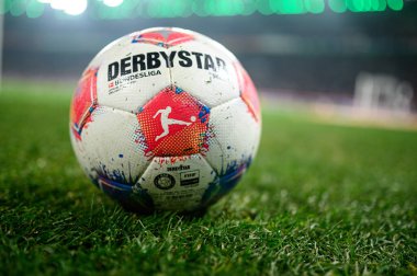 MOENCHENGLADBACH, GERMANY - 8 NOVEMBER, 2025: Ball, Derbystar, select - Bundesliga Borussia Moenchengladbach - 1. FC Koeln Borussia Parkı 'nda. 