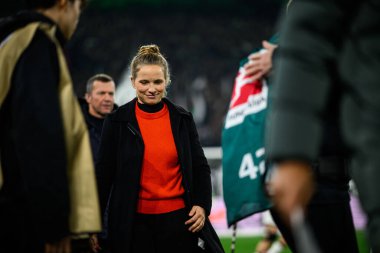 MOENCHENGLADBACH, GERMANY - 8 Kasım 2025: Tabea Kemme, sky - Bundesliga Borussia Moenchengladbach - 1. FC Koeln Borussia Parkı 'nda. 