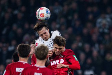 MOENCHENGLADBACH, GERMANY - 8 NOVEMBER, 2025: Rocco Reitz, Joel Schmied - Bundesliga Borussia Moenchengladbach - 1. FC Koeln Borussia Parkı 'nda. 